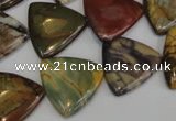 CPJ92 15.5 inches 20*20mm triangle picasso jasper gemstone beads