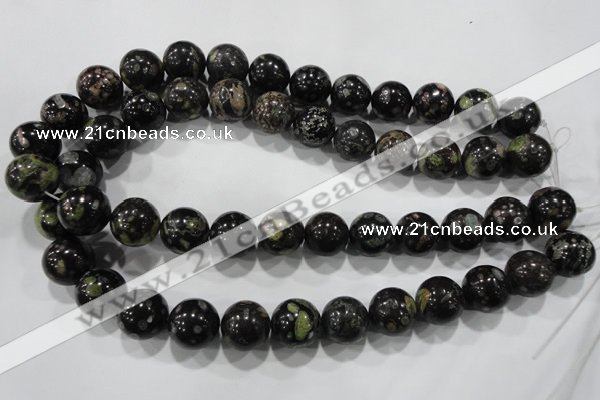 CPM05 15.5 inches 14mm round plum blossom jade beads wholesale