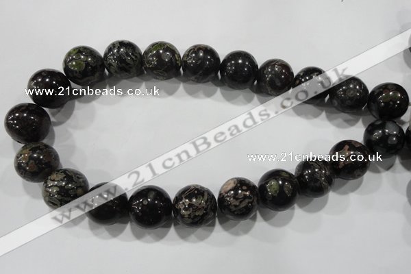 CPM07 15.5 inches 18mm round plum blossom jade beads wholesale