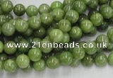 CPO01 15.5 inches 6mm round olivine gemstone beads wholesale