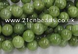 CPO02 15.5 inches 8mm round olivine gemstone beads wholesale