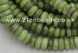 CPO06 15.5 inches 4*10mm rondelle olivine gemstone beads wholesale