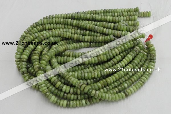 CPO06 15.5 inches 4*10mm rondelle olivine gemstone beads wholesale