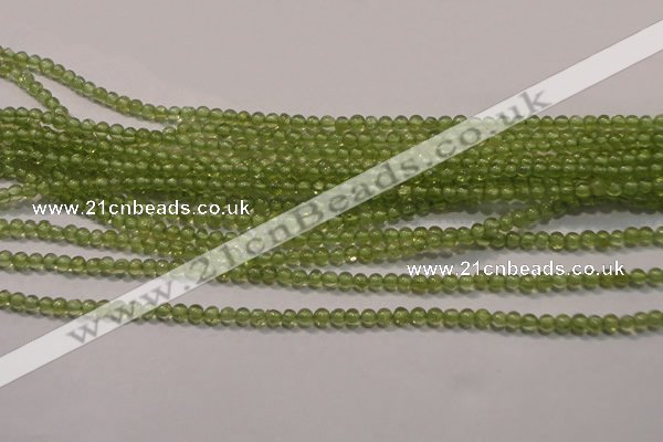 CPO100 15 inches 2mm round natural peridot beads wholesale