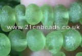 CPO120 15.5 inches 3*6mm nuggets matte peridot gemstone beads