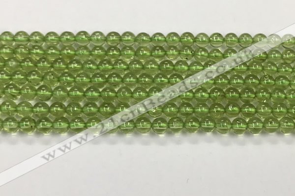 CPO133 15.5 inches 4mm round natural peridot beads wholesale