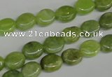 CPO32 15.5 inches 8*10mm oval olivine gemstone beads wholesale