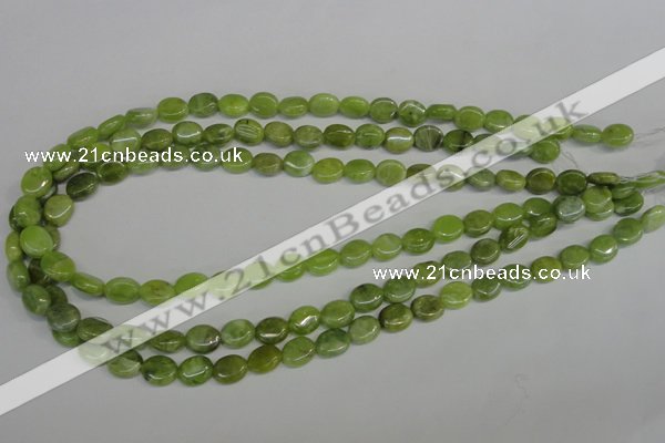 CPO32 15.5 inches 8*10mm oval olivine gemstone beads wholesale