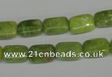 CPO35 15.5 inches 8*12mm rectangle olivine gemstone beads wholesale