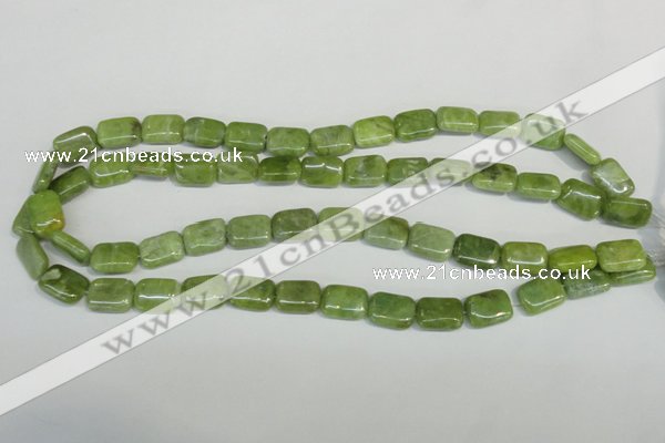 CPO36 15.5 inches 10*14mm rectangle olivine gemstone beads wholesale