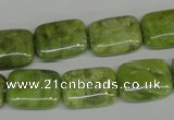 CPO37 15.5 inches 13*18mm rectangle olivine gemstone beads wholesale