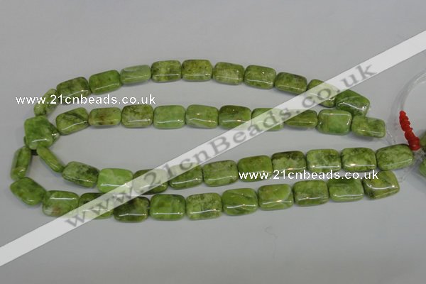 CPO37 15.5 inches 13*18mm rectangle olivine gemstone beads wholesale