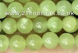 CPO43 15.5 inches 4mm round natural olivine gemstone beads