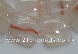 CPQ06 15.5 inches 20*20mm square natural pink quartz beads