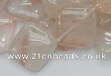 CPQ09 15.5 inches 20*20mm diamond natural pink quartz beads