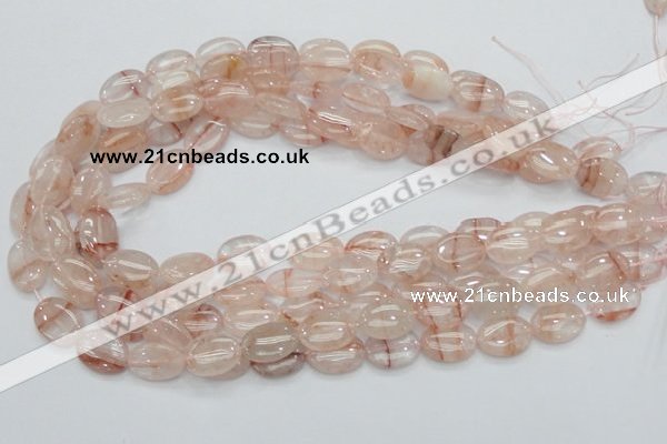 CPQ11 15.5 inches 13*18mm oval natural pink quartz beads wholesale