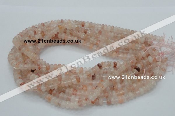 CPQ14 15.5 inches 5*8mm rondelle natural pink quartz beads