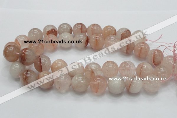 CPQ15 15.5 inches 20mm round natural pink quartz beads wholesale