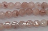 CPQ203 15.5 inches 8mm faceted round natural pink quartz beads