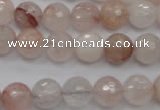 CPQ204 15.5 inches 10mm faceted round natural pink quartz beads