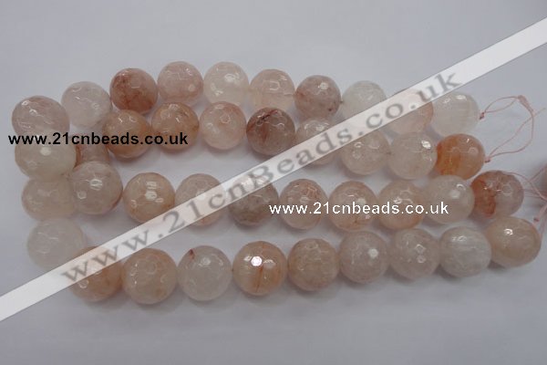 CPQ209 15.5 inches 20mm faceted round natural pink quartz beads