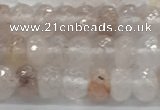 CPQ210 15.5 inches 4*6mm faceted rondelle natural pink quartz beads