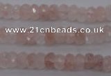 CPQ211 15.5 inches 5*8mm faceted rondelle natural pink quartz beads