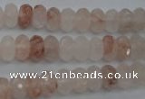 CPQ212 15.5 inches 6*10mm faceted rondelle natural pink quartz beads