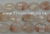 CPQ218 15.5 inches 10*14mm faceted oval natural pink quartz beads