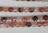 CPQ22 15.5 inches 6mm faceted round natural pink quartz beads