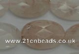 CPQ222 15.5 inches 20*30mm faceted oval natural pink quartz beads