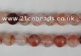 CPQ23 15.5 inches 8mm faceted round natural pink quartz beads