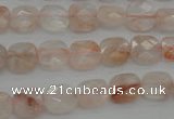 CPQ231 15.5 inches 10*10mm faceted square natural pink quartz beads