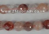 CPQ24 15.5 inches 10mm faceted round natural pink quartz beads