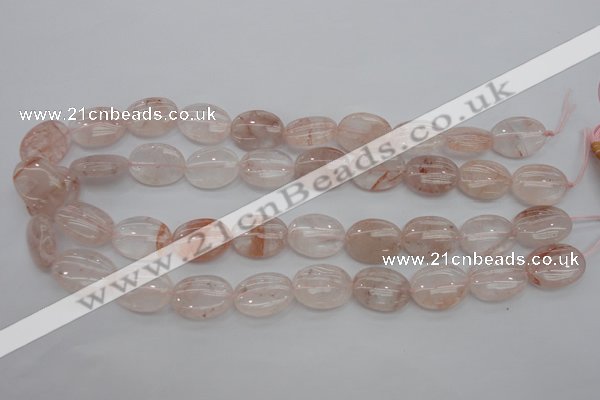 CPQ241 15.5 inches 15*20mm oval natural pink quartz beads