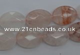 CPQ244 15.5 inches 13*18mm faceted oval natural pink quartz beads