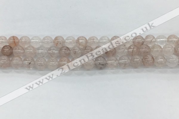 CPQ251 15.5 inches 6mm round natural pink quartz beads wholesale