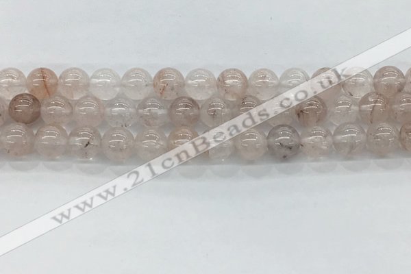 CPQ252 15.5 inches 8mm round natural pink quartz beads wholesale