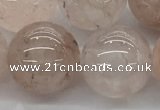 CPQ257 15.5 inches 18mm round natural pink quartz beads wholesale