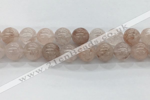 CPQ257 15.5 inches 18mm round natural pink quartz beads wholesale