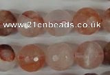 CPQ26 15.5 inches 14mm faceted round natural pink quartz beads