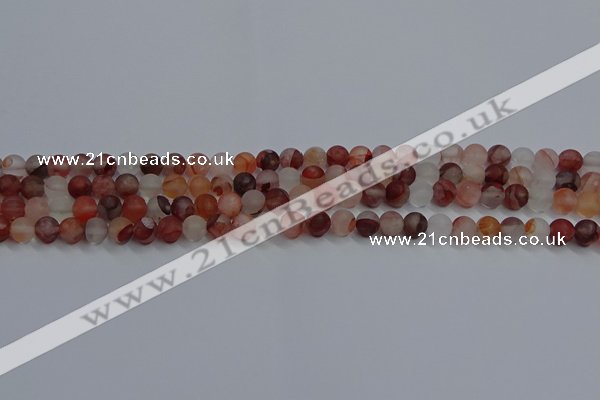 CPQ300 15.5 inches 4mm round matte pink quartz beads wholesale