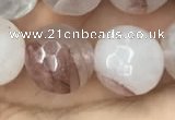 CPQ315 15.5 inches 14mm faceted round pink quartz beads wholesale