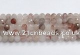 CPQ321 15.5 inches 12mm faceted round pink quartz beads