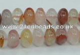 CPQ36 15.5 inches 8*12mm rondelle natural pink quartz beads