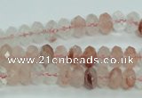 CPQ38 15.5 inches 5*8mm faceted rondelle natural pink quartz beads