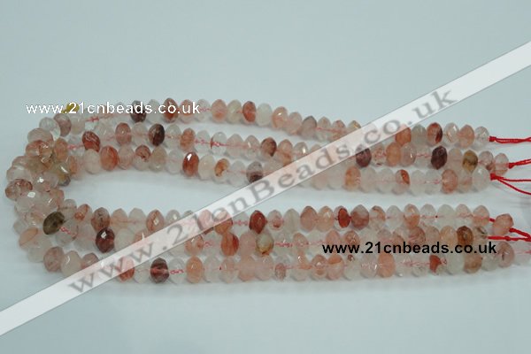 CPQ39 15.5 inches 6*10mm faceted rondelle natural pink quartz beads