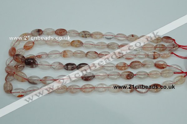 CPQ43 15.5 inches 10*14mm oval natural pink quartz beads