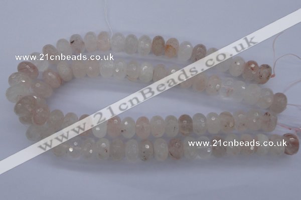 CPQ70 15.5 inches 10*16mm faceted rondelle natural pink quartz beads