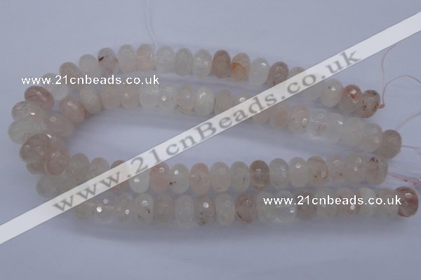 CPQ70 15.5 inches 10*16mm faceted rondelle natural pink quartz beads